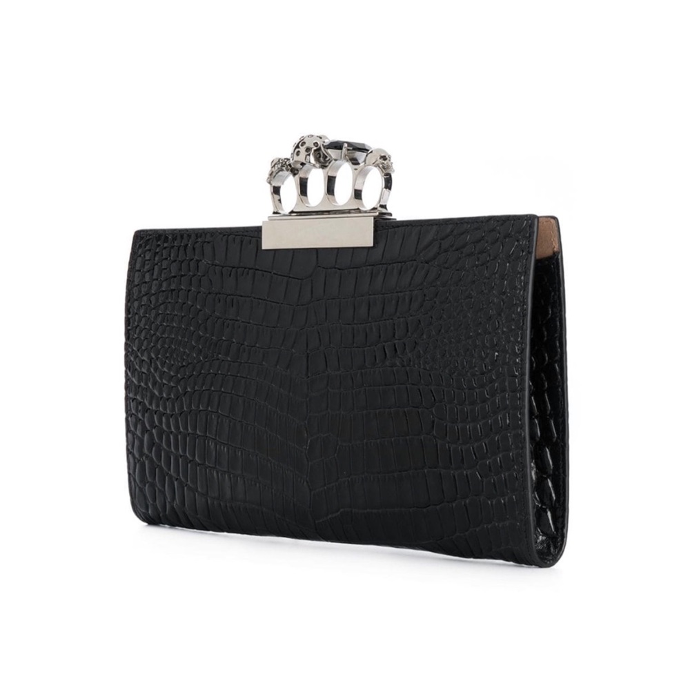 !SOLD! Alexander McQueen jewelled four-ring clutch